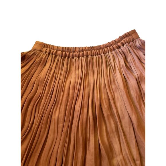 Anthropologie Nomad Boho Fairy Pleated Satin Mini Skirt Women Size XXS Holiday - Picture 6 of 6